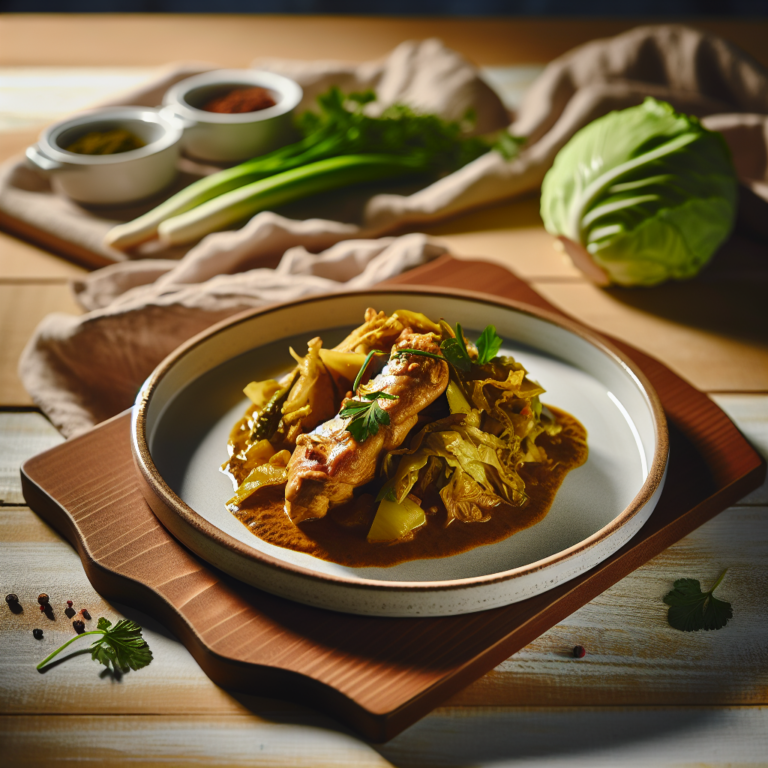 Recette Poulet au curry aux choux au Cookeo - Plat principal Indienne - Photo du plat prêt à déguster