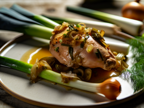Recette Poulet aux poireaux au Cookeo - Plat principal Française - Photo du plat prêt à déguster
