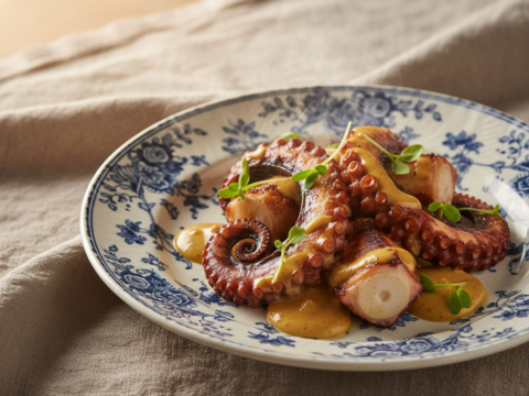 Recette Poulpe à la moutarde au Cookeo - Plat principal Française - Photo du plat prêt à déguster