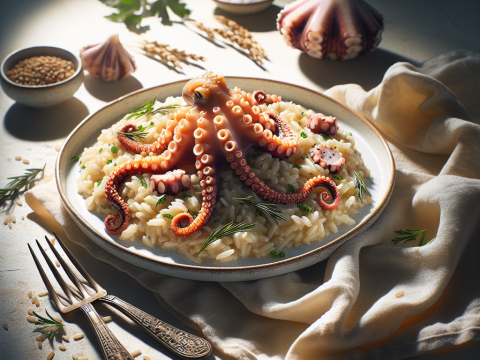 Recette Risotto de Poulpe au Cookeo - Plat principal Italienne - Photo du plat prêt à déguster