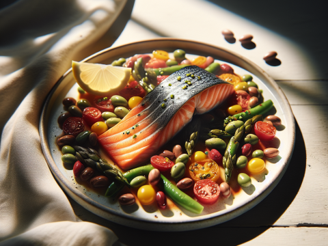 Recette Saumon aux fèves au Cookeo - Plat principal Française - Photo du plat prêt à déguster