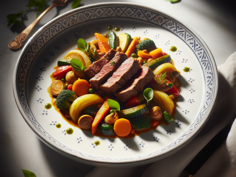 Recette Tajine de veau et légumes au Cookeo - Plat principal Française - Photo du plat prêt à déguster