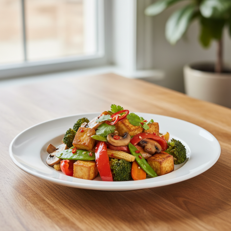 Recette Tofu aux légumes au Cookeo - Plat principal Chinoise - Photo du plat prêt à déguster