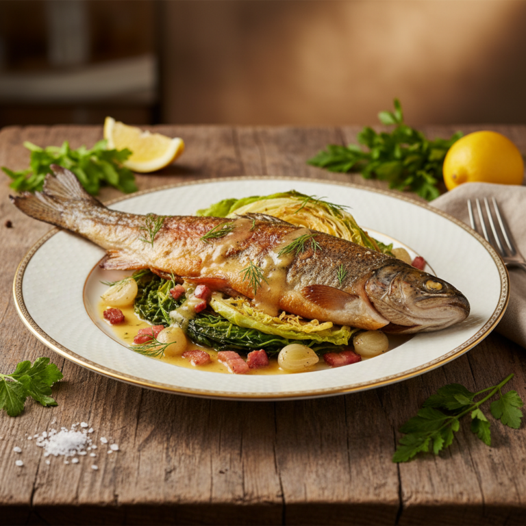 Recette Truite aux choux au Cookeo - Plat principal Française - Photo du plat prêt à déguster