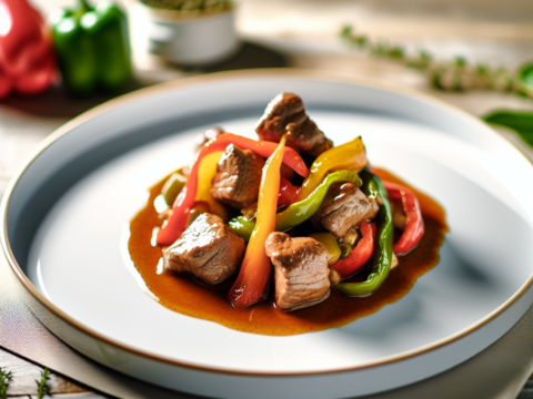 Recette Veau Navarin aux Poivrons au Cookeo - Plat principal Française - Photo du plat prêt à déguster
