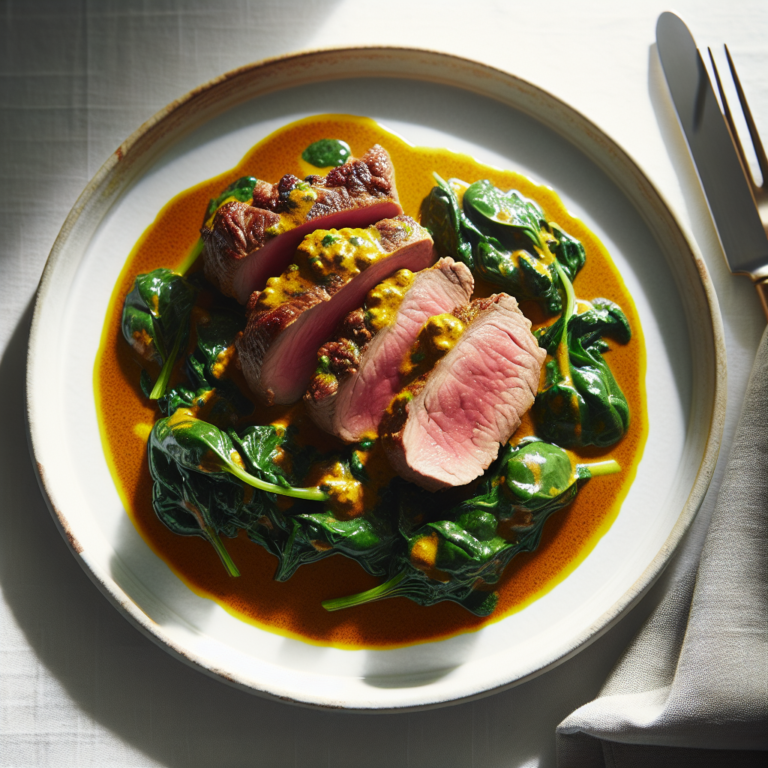 Recette Veau au curry aux épinards au Cookeo - Plat principal Française - Photo du plat prêt à déguster