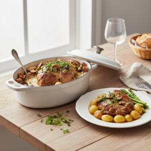 Veau cocotte aux champignons – Recette Cookeo