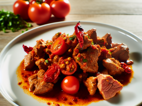 Recette Veau épicé aux tomates au Cookeo - Plat principal Française - Photo du plat prêt à déguster