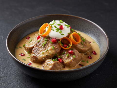 Recette Boeuf à la crème fraîche au Cookeo - Plat principal Française - Photo du plat prêt à déguster