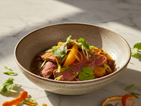 Recette Boeuf vapeur à l'orange au Cookeo - Plat principal Française - Photo du plat prêt à déguster