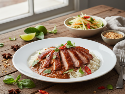 Recette Canard à la thaïlandaise au Cookeo - Plat principal Thaïlandaise - Photo du plat prêt à déguster