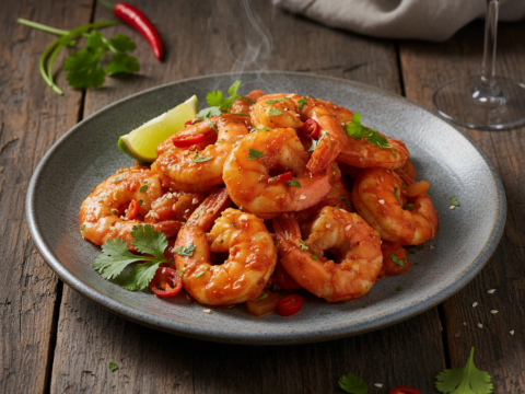 Recette Crevettes à la Réunionnaise au Cookeo - Plat principal Française - Photo du plat prêt à déguster