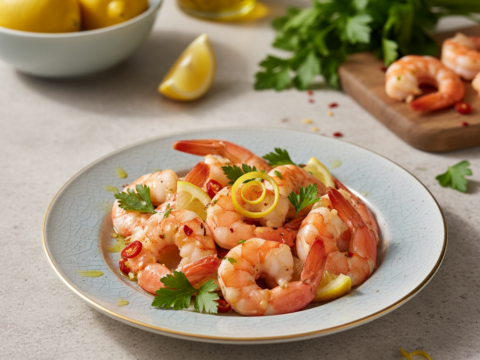 Recette Crevettes au citron au Cookeo - Plat principal Française - Photo du plat prêt à déguster