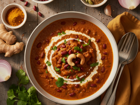 Recette Haricots rouges korma au Cookeo - Plat principal Indienne - Photo du plat prêt à déguster