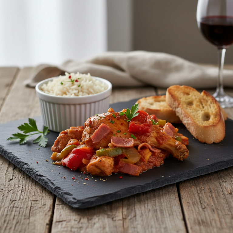 Recette Lapin Basquaise au Cookeo - Plat principal Française - Photo du plat prêt à déguster