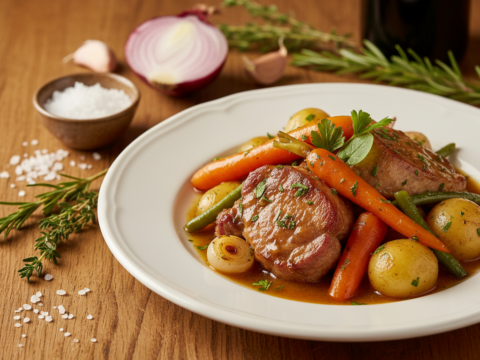 Recette Porc cocotte aux légumes au Cookeo - Plat principal Française - Photo du plat prêt à déguster