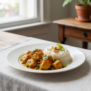 Poulet Madras aux Petits Pois – Recette Cookeo