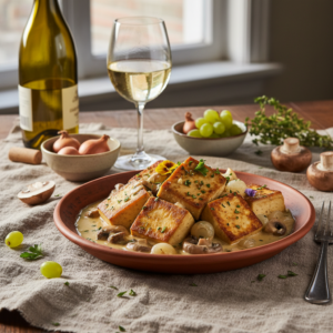 Tofu au vin blanc – Recette Cookeo