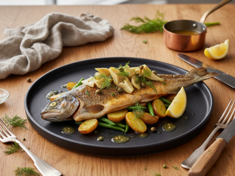 Recette Truite aux artichauts au Cookeo - Plat principal Française - Photo du plat prêt à déguster