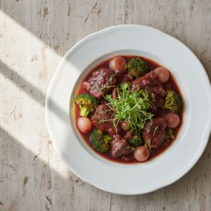 Veau Bourguignon aux Brocolis – Recette Cookeo