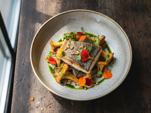 Recette Bar aux girolles au Cookeo - Plat principal Française - Photo du plat prêt à déguster