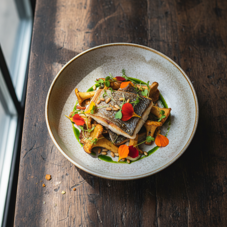 Recette Bar aux girolles au Cookeo - Plat principal Française - Photo du plat prêt à déguster