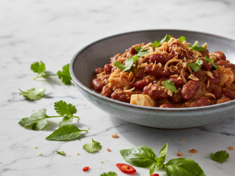 Recette Haricots rouges à l'indonésienne au Cookeo - Plat principal Indonésienne - Photo du plat prêt à déguster