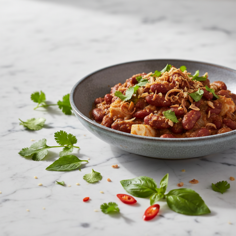 Recette Haricots rouges à l'indonésienne au Cookeo - Plat principal Indonésienne - Photo du plat prêt à déguster