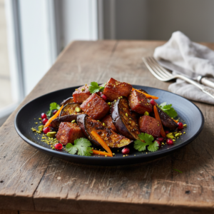 Porc aux épices et aubergines – Recette Cookeo