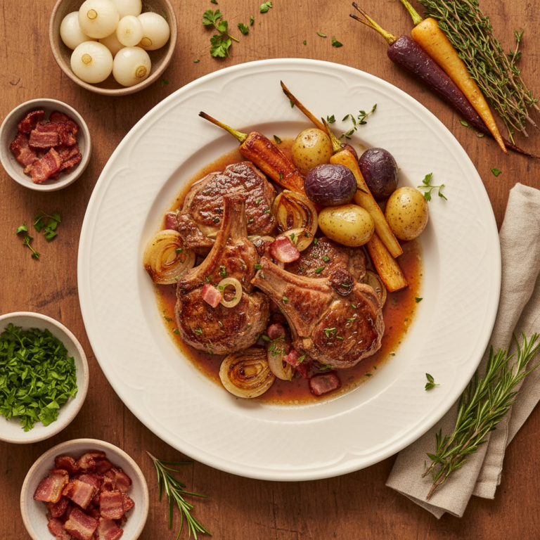 Recette Agneau aux lardons au Cookeo - Plat principal Française - Photo du plat prêt à déguster