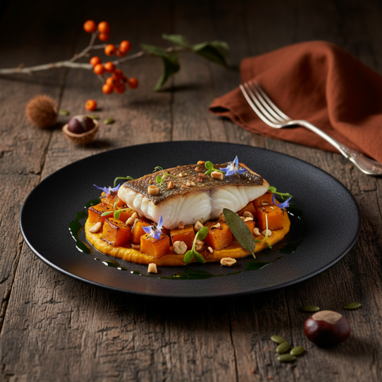 Recette Bar au potiron au Cookeo - Plat principal Française - Photo du plat prêt à déguster