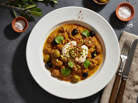 Recette Boeuf Korma aux Olives au Cookeo - Plat principal Indienne - Photo du plat prêt à déguster