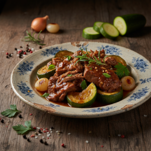 Boeuf braisé aux courgettes – Recette Cookeo