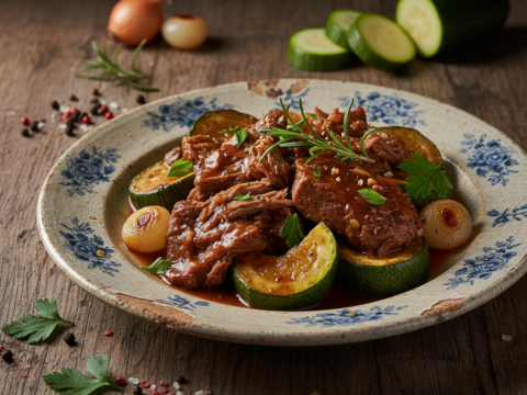 Recette Boeuf braisé aux courgettes au Cookeo - Plat principal Française - Photo du plat prêt à déguster