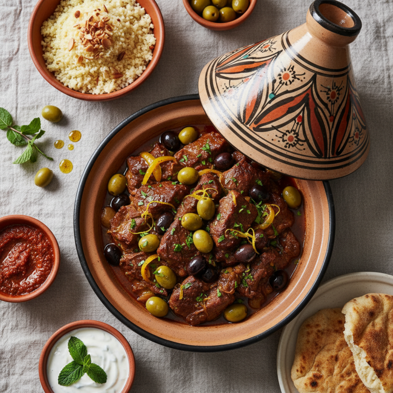 Recette Boeuf tajine aux olives au Cookeo - Plat principal Française - Photo du plat prêt à déguster