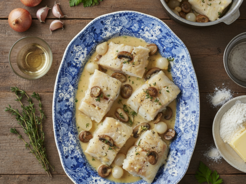 Recette Cabillaud au vin blanc au Cookeo - Plat principal Française - Photo du plat prêt à déguster