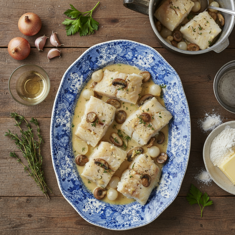 Recette Cabillaud au vin blanc au Cookeo - Plat principal Française - Photo du plat prêt à déguster
