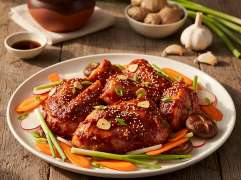 Recette Lapin à la coréenne au Cookeo - Plat principal Française - Photo du plat prêt à déguster