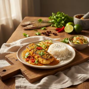 Merlu à la malaisienne – Recette Cookeo