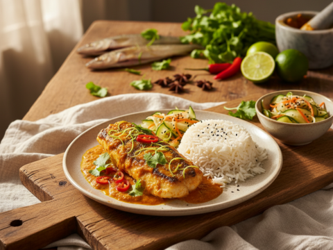 Recette Merlu à la malaisienne au Cookeo - Plat principal Française - Photo du plat prêt à déguster