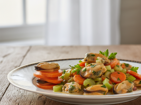 Recette Moules aux carottes au Cookeo - Plat principal Française - Photo du plat prêt à déguster