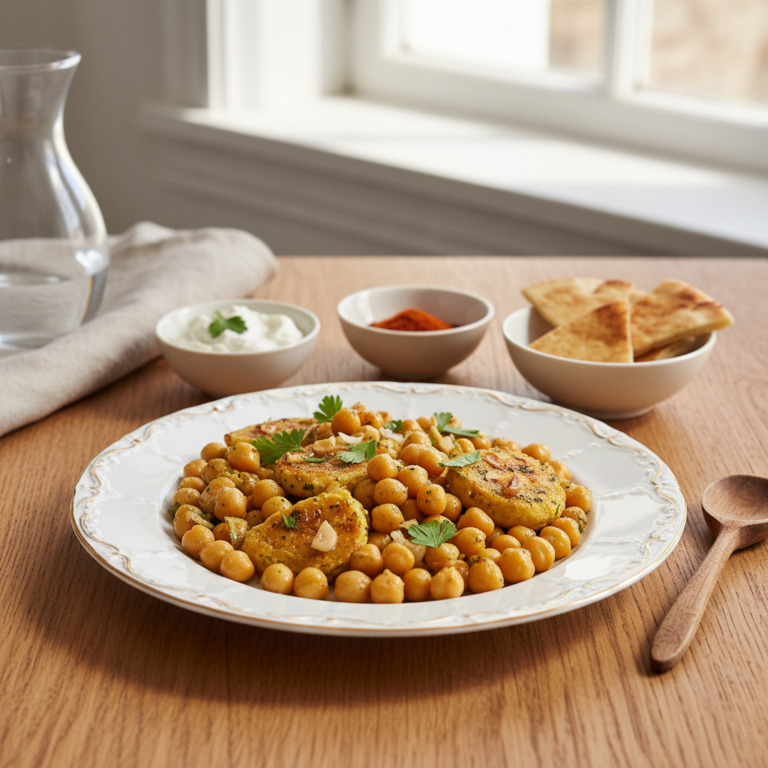 Recette Pois chiches à l'ail au Cookeo - Accompagnement Méditerranéenne - Photo du plat prêt à déguster