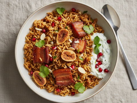 Recette Porc Biryani aux Figues au Cookeo - Plat principal Indienne - Photo du plat prêt à déguster