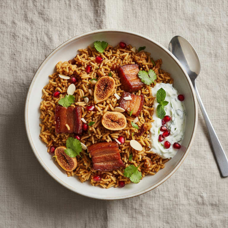 Recette Porc Biryani aux Figues au Cookeo - Plat principal Indienne - Photo du plat prêt à déguster