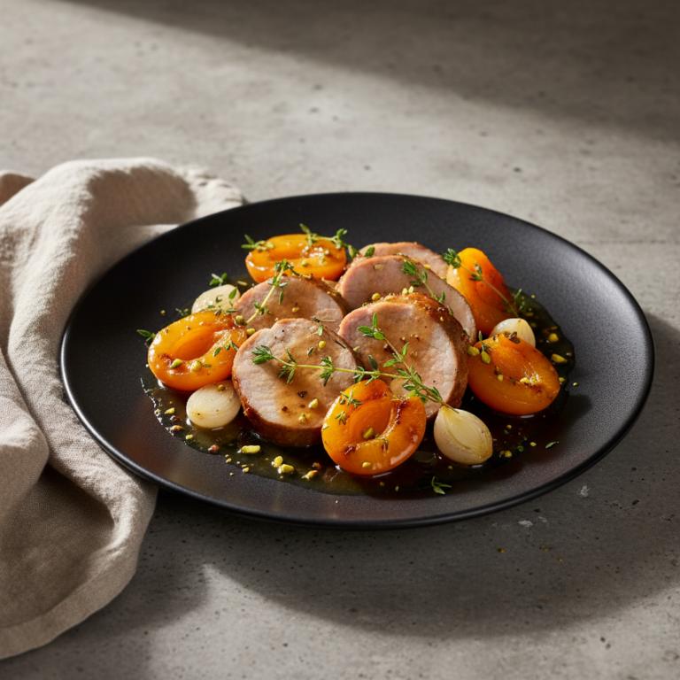 Recette Porc Niçois aux Abricots au Cookeo - Plat principal Française - Photo du plat prêt à déguster