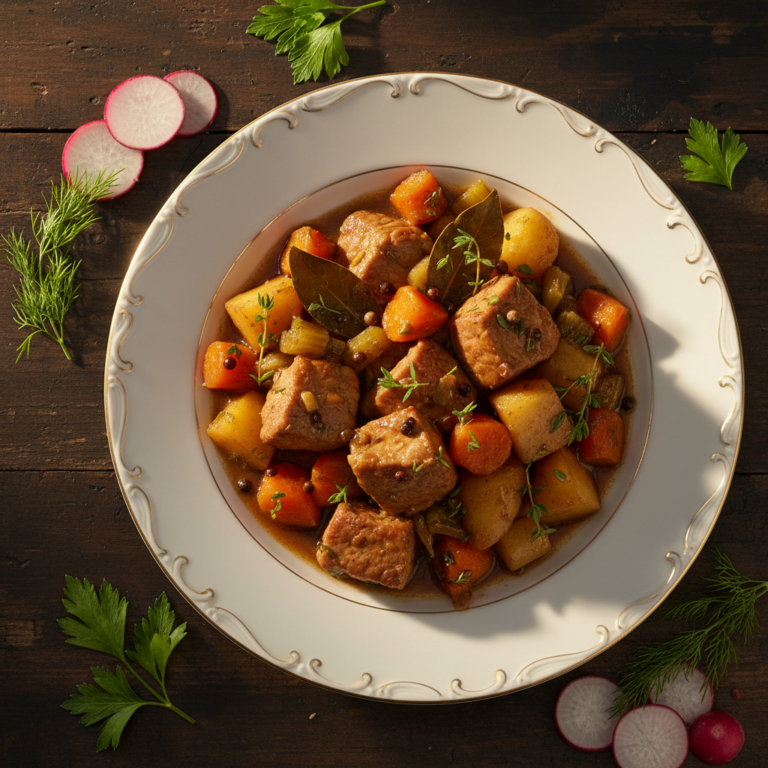 Recette Porc marinière aux légumes au Cookeo - Plat principal Française - Photo du plat prêt à déguster