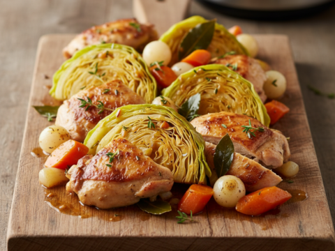 Recette Poulet aux choux au Cookeo - Plat principal Française - Photo du plat prêt à déguster