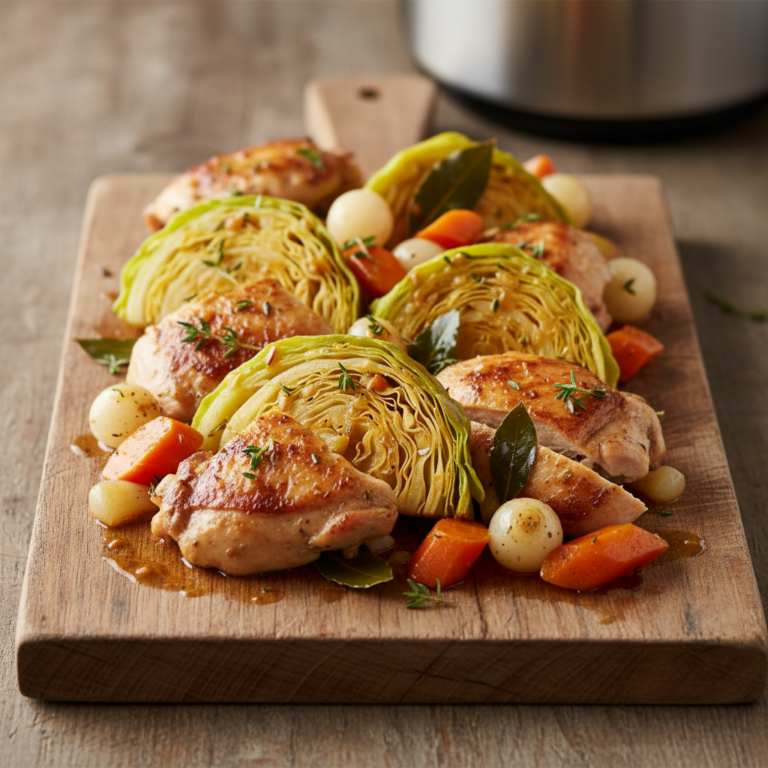 Recette Poulet aux choux au Cookeo - Plat principal Française - Photo du plat prêt à déguster