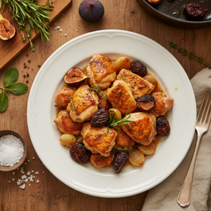 Poulet aux herbes et aux figues – Recette Cookeo