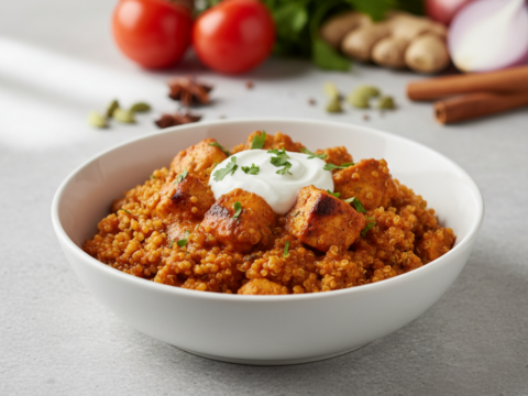 Recette Quinoa Tikka Masala au Cookeo - Plat principal Indienne - Photo du plat prêt à déguster